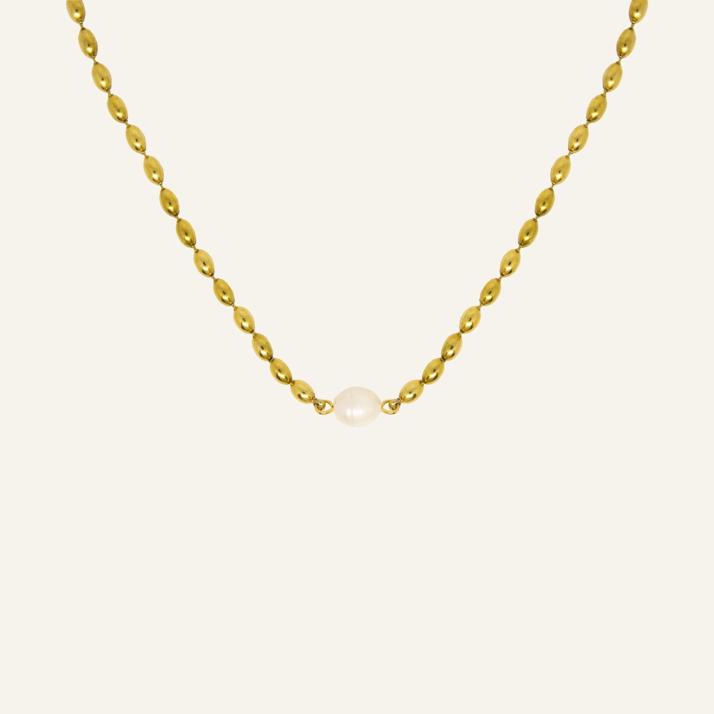1 PEARL NECKLACE GOLD