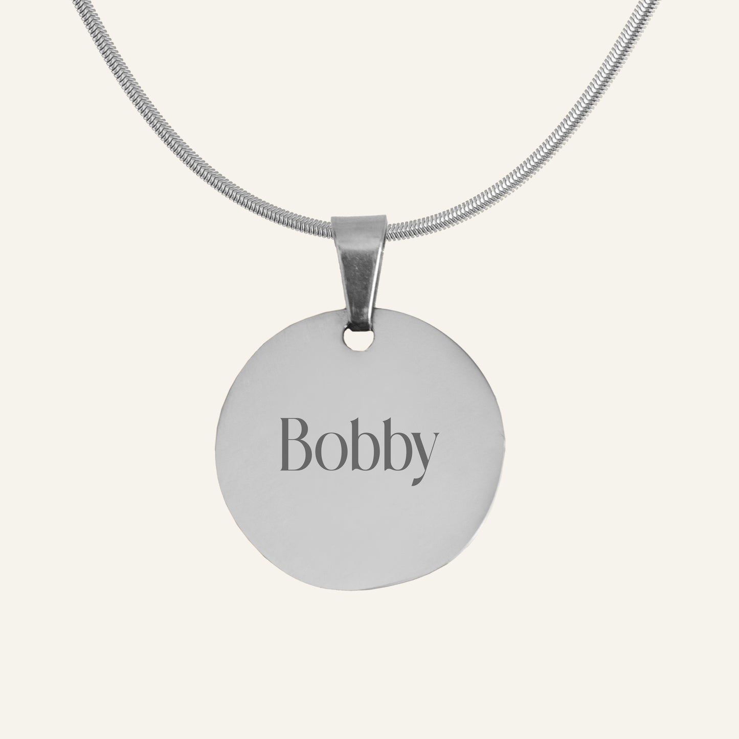 GEGRAVEERDE KETTING MET NAAM #2 - ZILVER