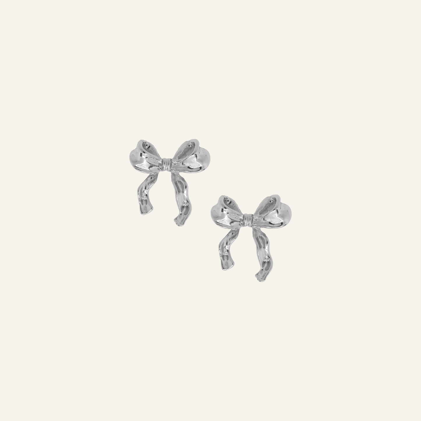 BOW EARRINGS SILVER