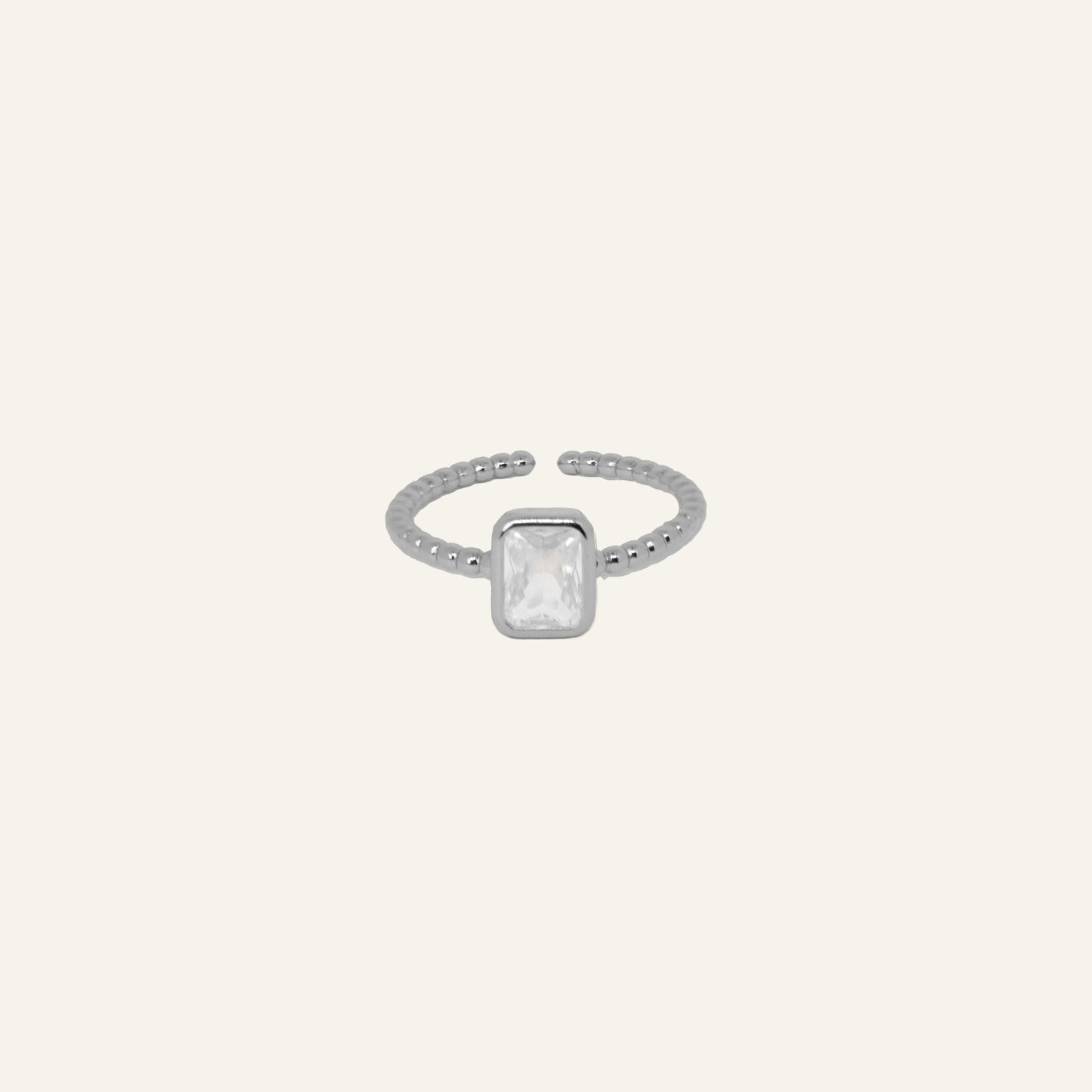 CUBIC ZIRCONIA RING ZILVER