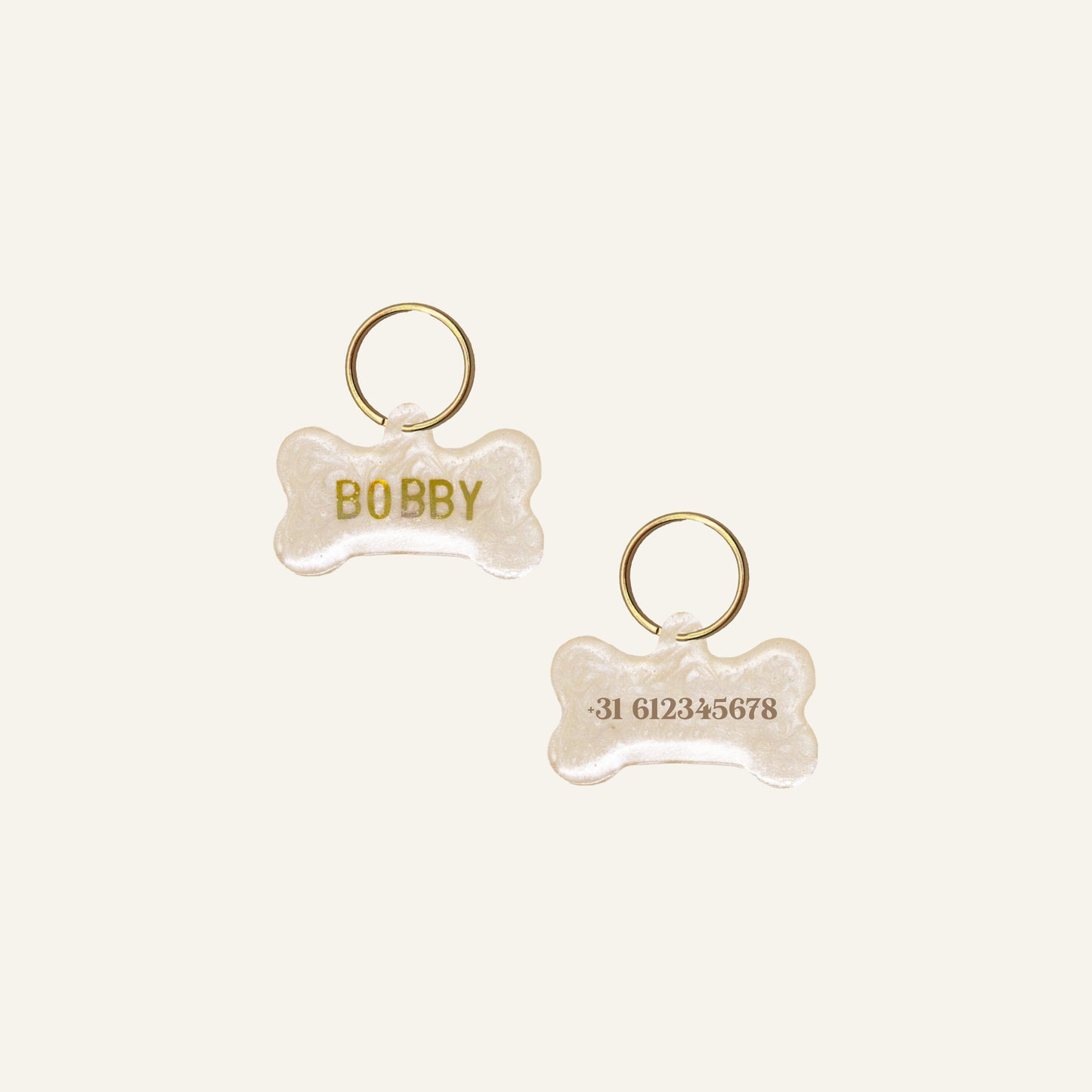 CUSTOM BONE TAG PEARLY