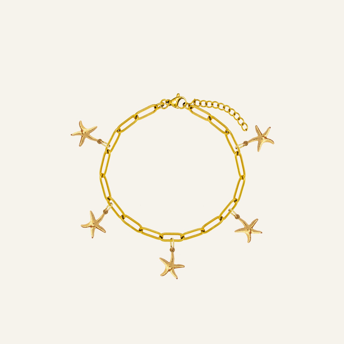 Custom Charm Bracelet Starfish - Gold