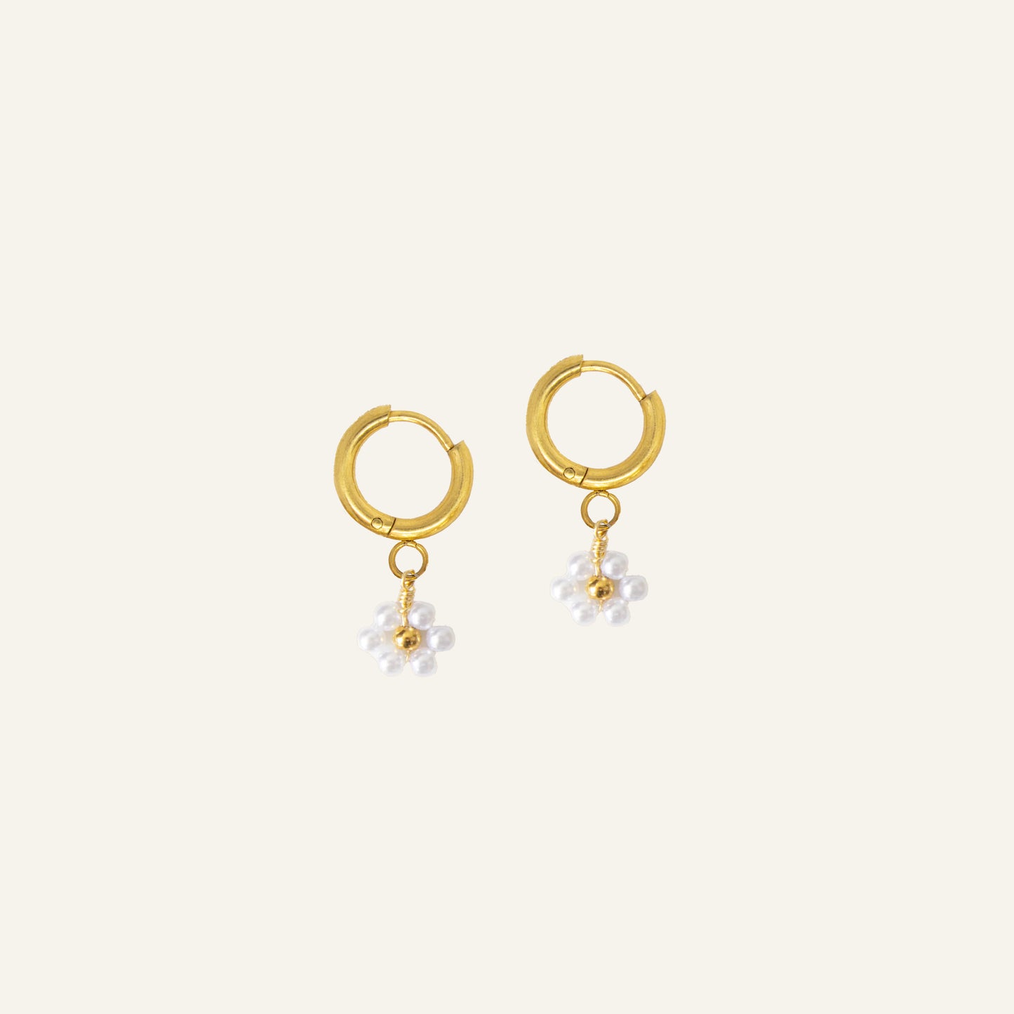 CUSTOM CHARM FLOWER CREOLES - GOLD