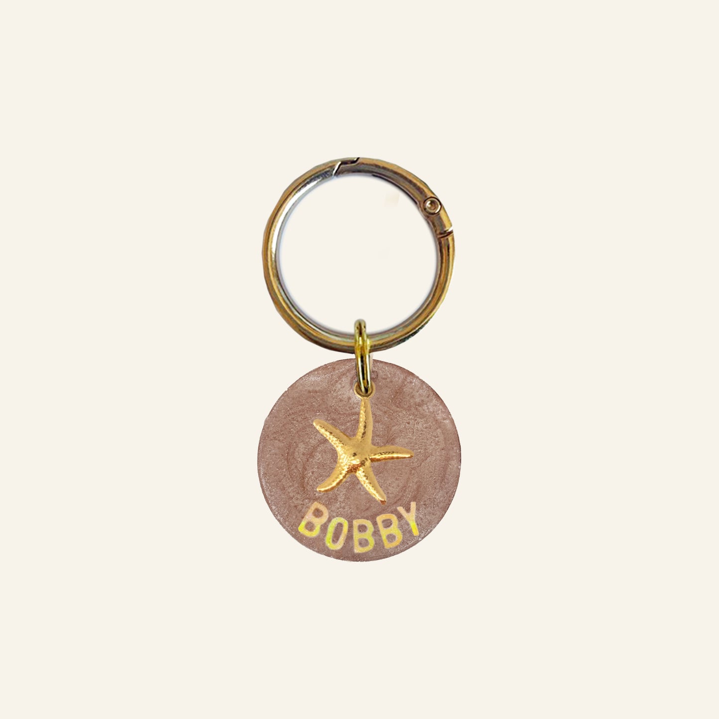 CUSTOM CHARM NAME TAG - CHAMPAGNE