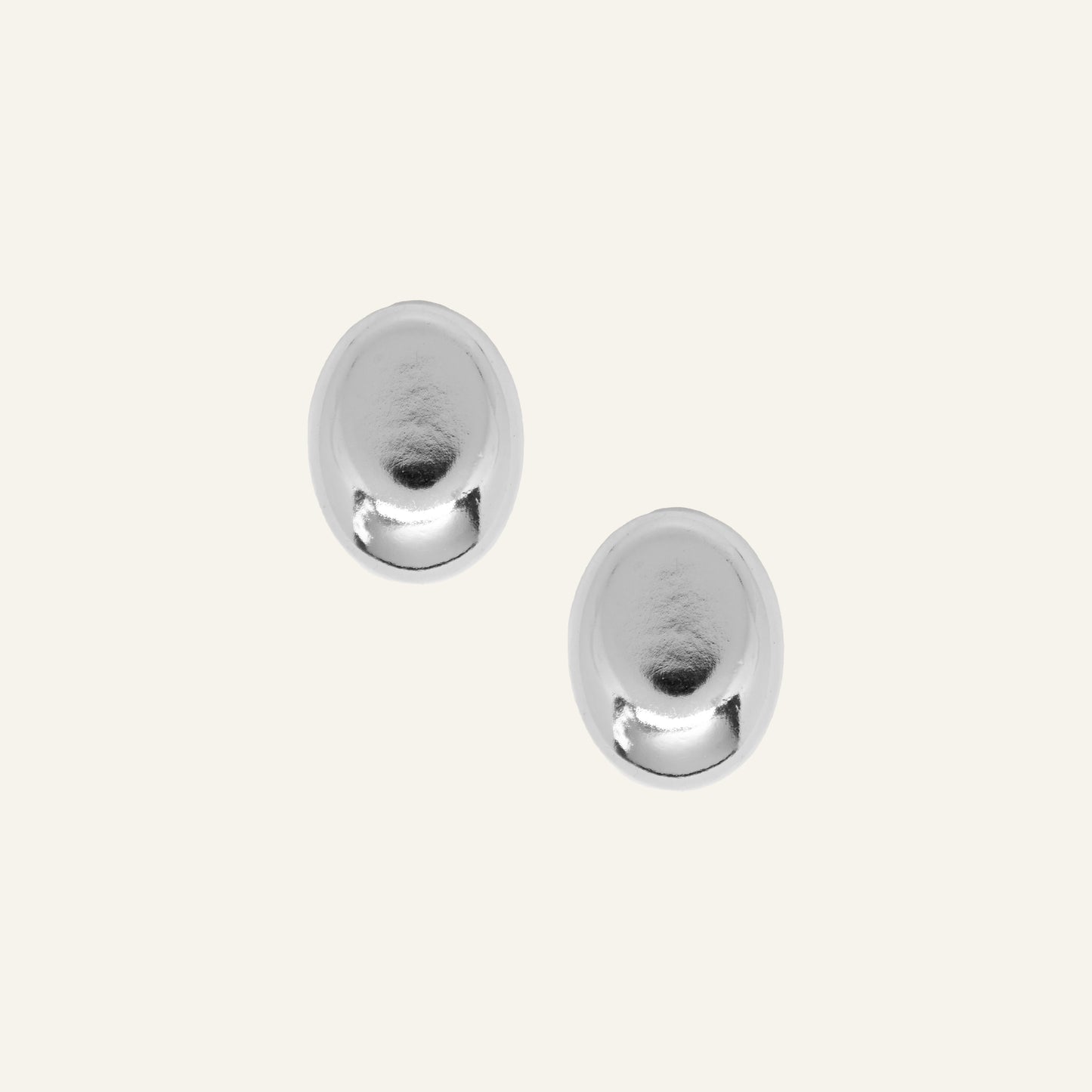 EGG OORBELLEN ZILVER