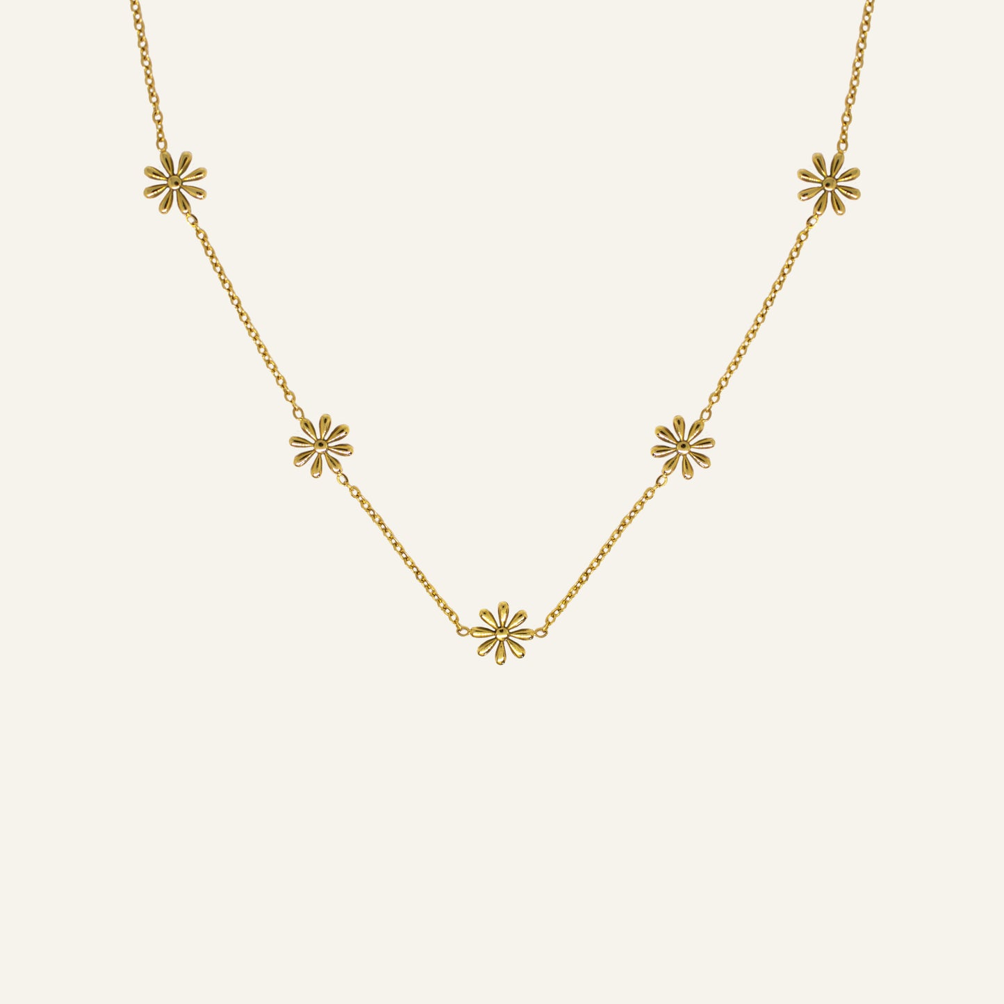 FLOWERS KETTING GOUD