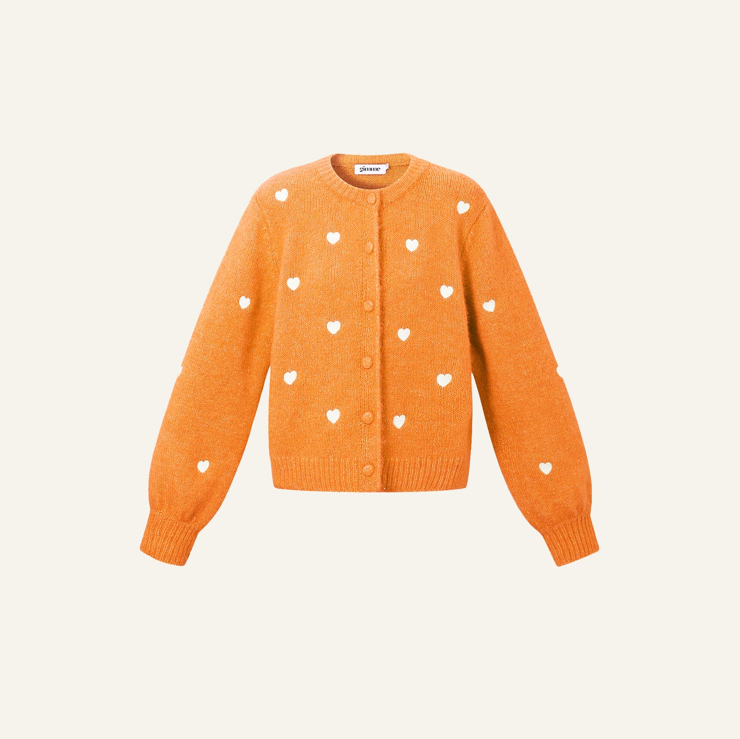 HEARTS CARDIGAN - ORANJE