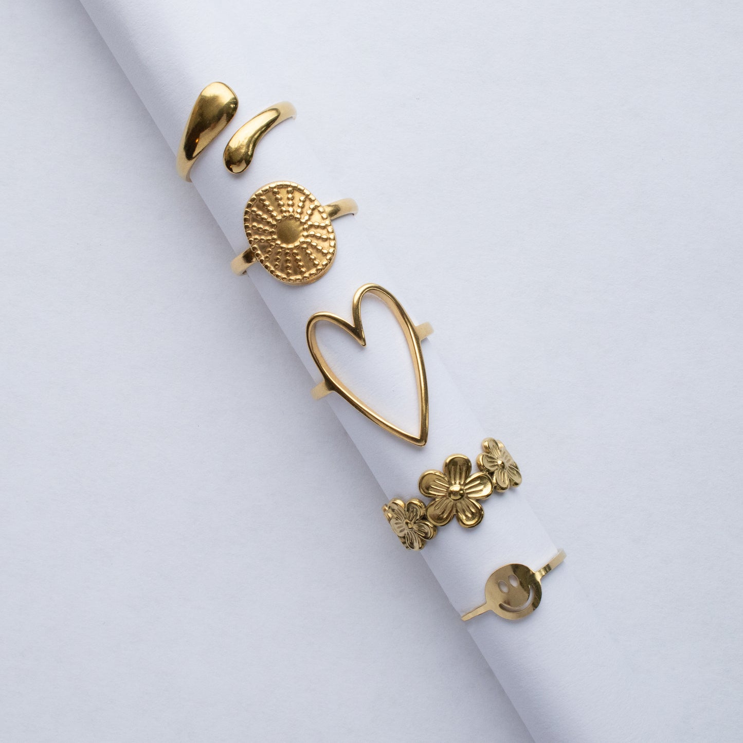 SMILEY RING GOUD