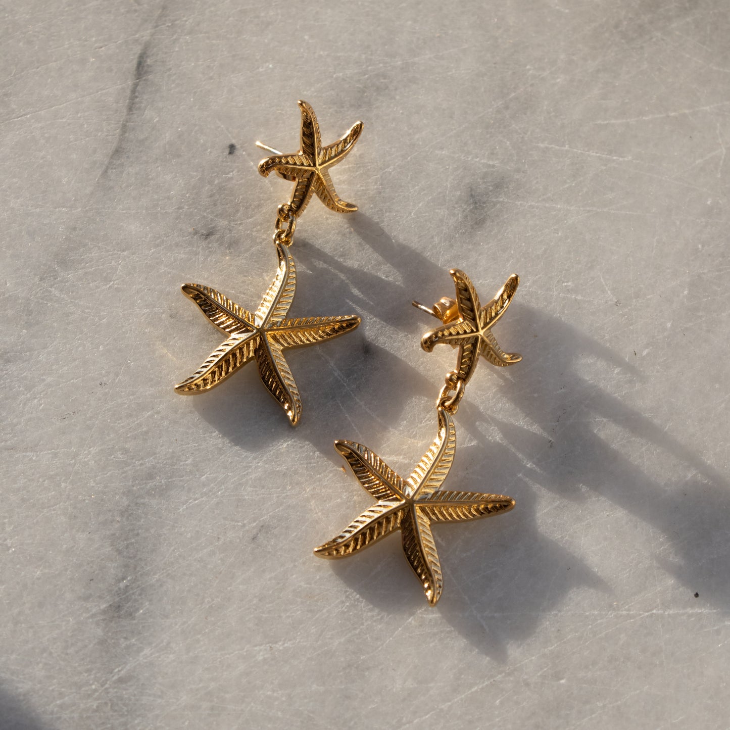 STARFISH OORBELLEN GOUD