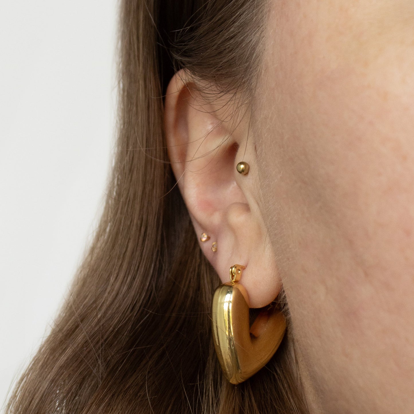 HEART OORBELLEN GOUD