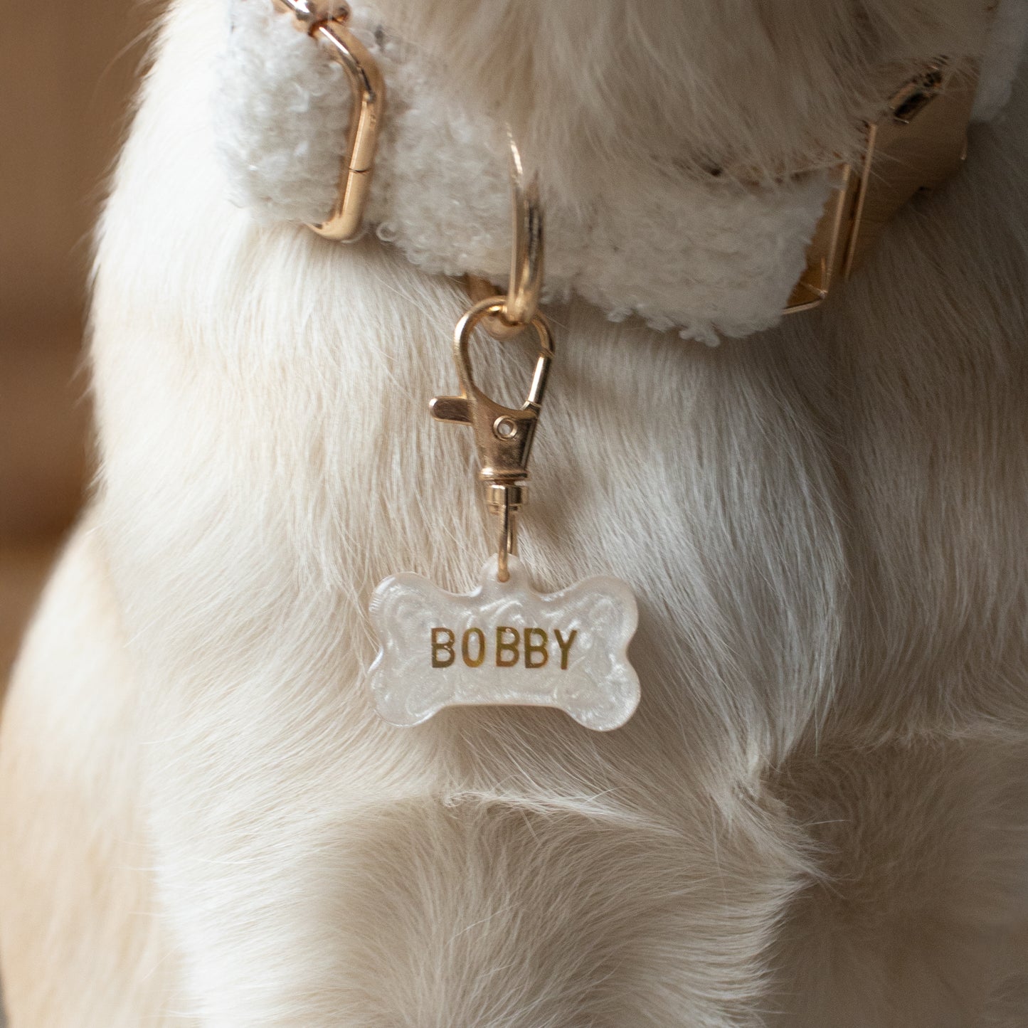 CUSTOM BONE TAG PEARLY