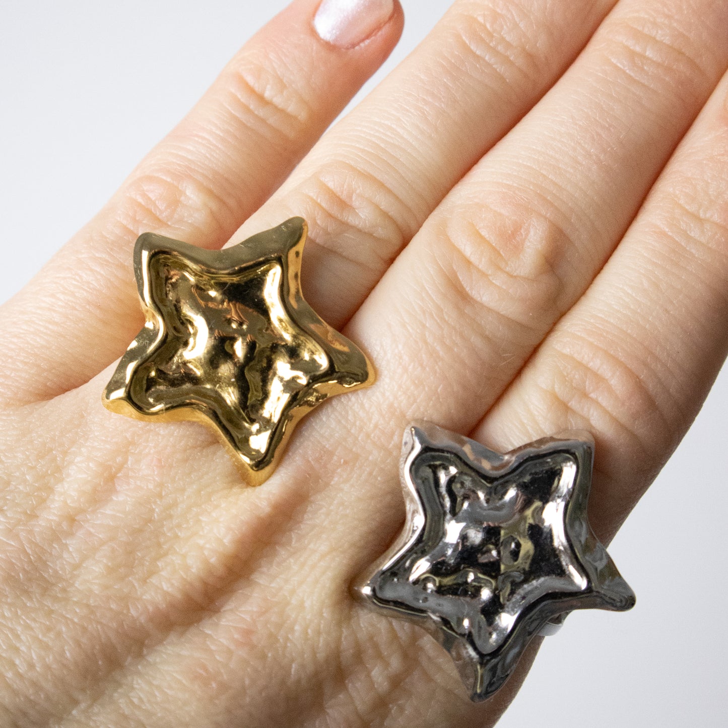 BOLD STAR RING ZILVER