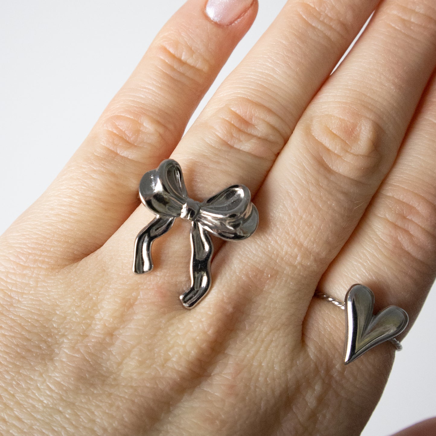 BOW RING ZILVER