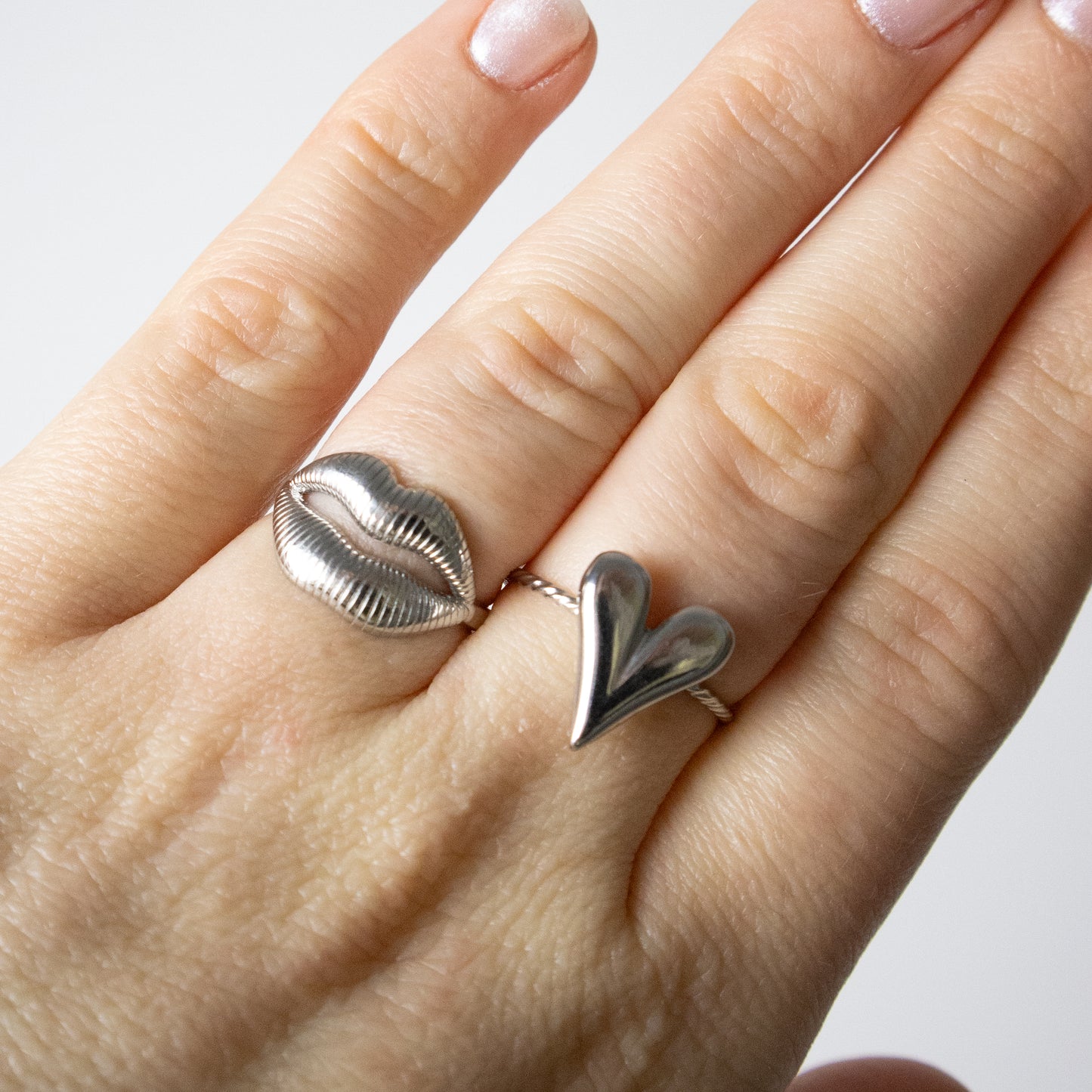 LIPS RING ZILVER