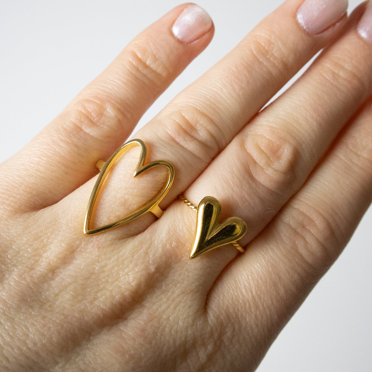 OPEN HEART RING GOUD