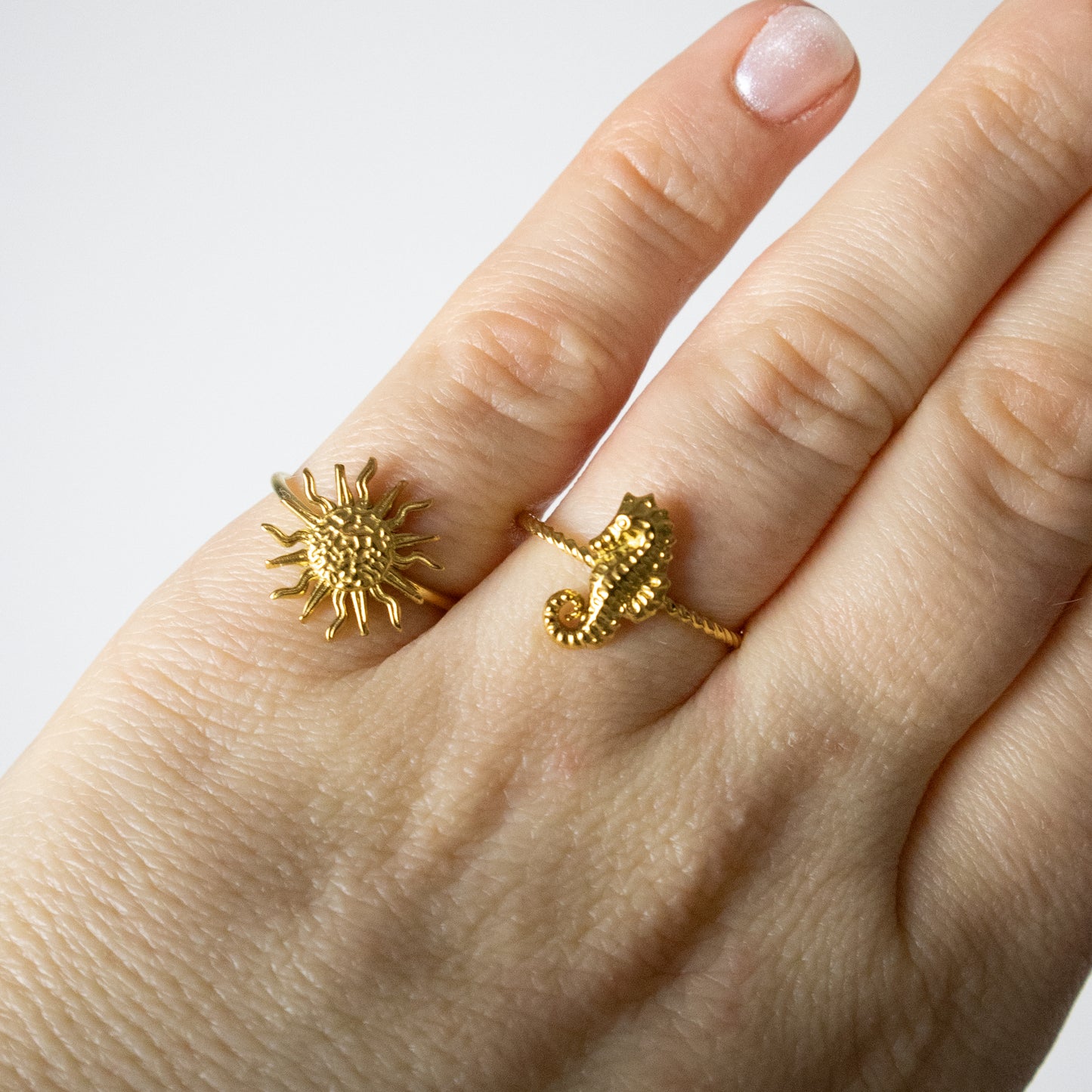 SEAHORSE RING GOUD