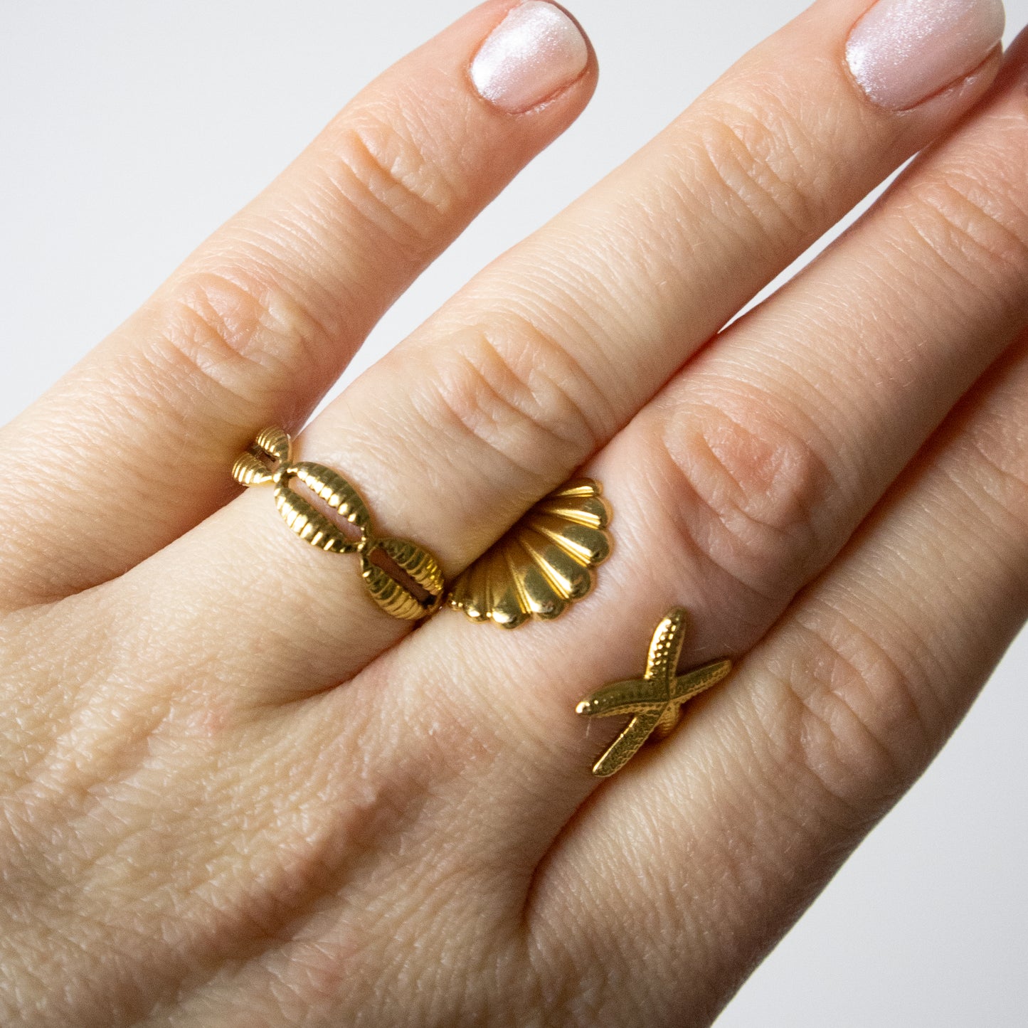 SHELLS RING GOUD