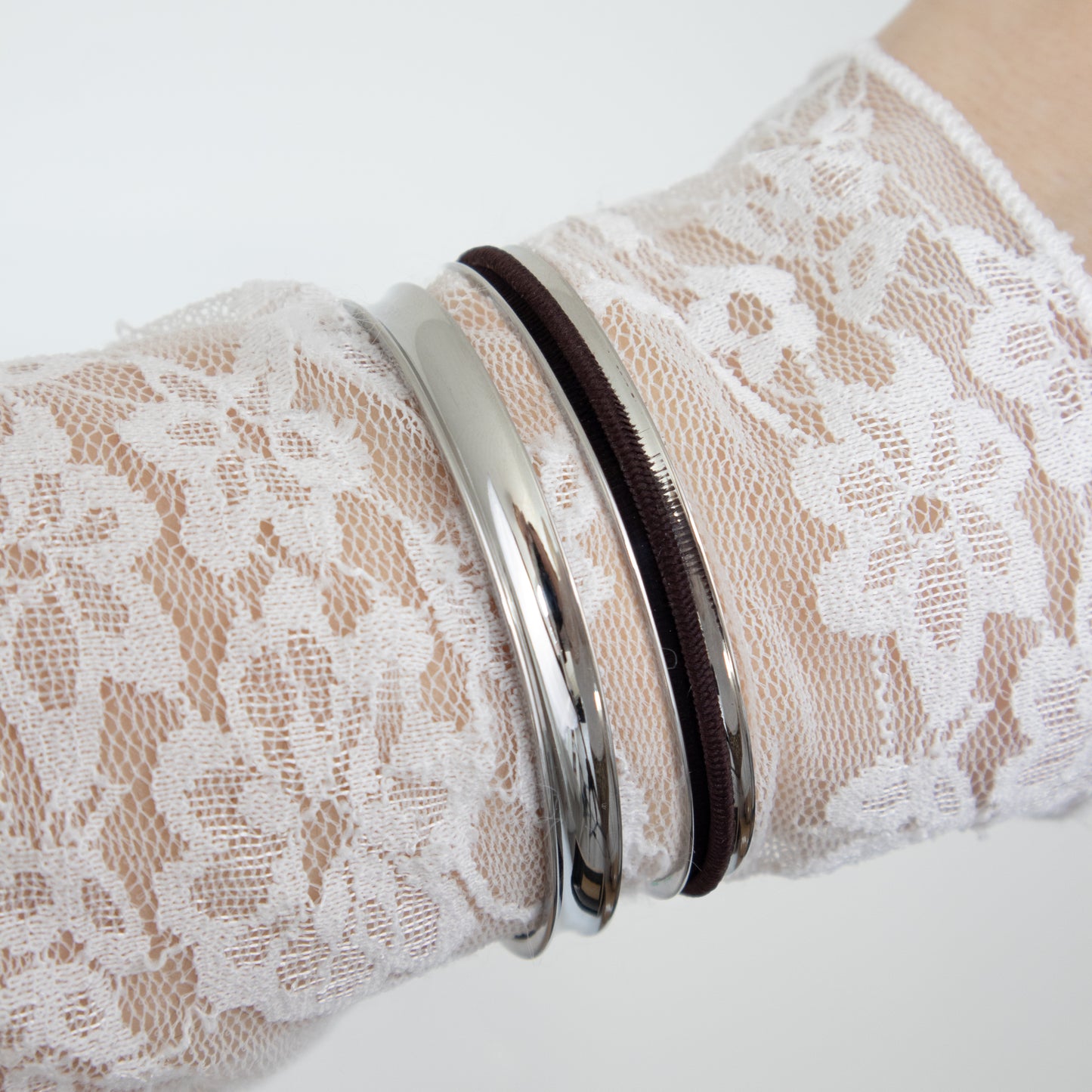 FANCY HAIR-TIE BANGLE ZILVER