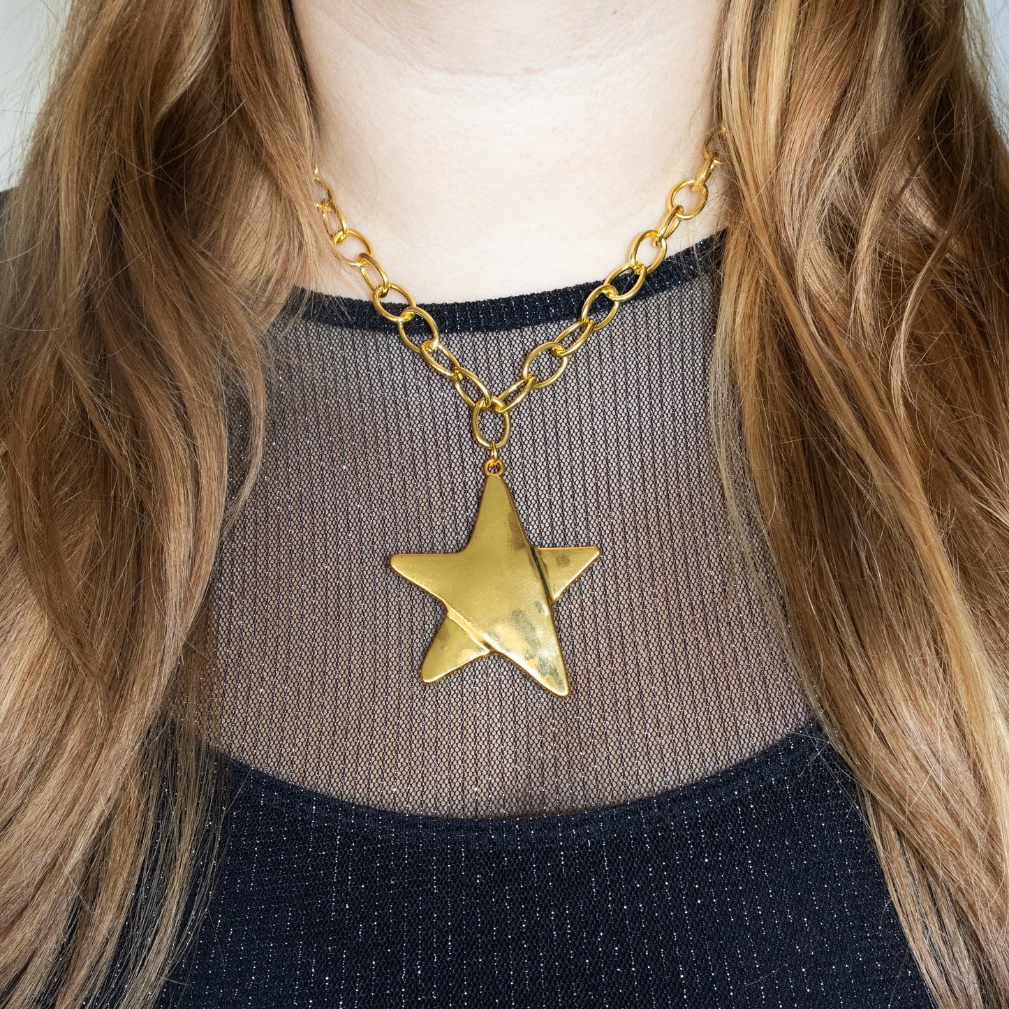 CHUNKY STAR KETTING GOUD