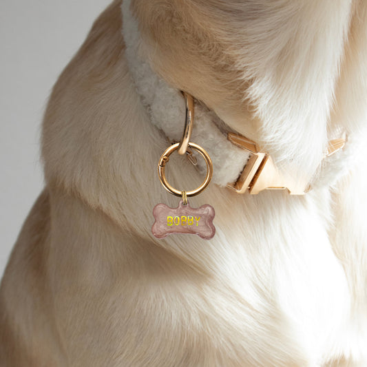 CUSTOM BONE NAME TAG - CHAMPAGNE