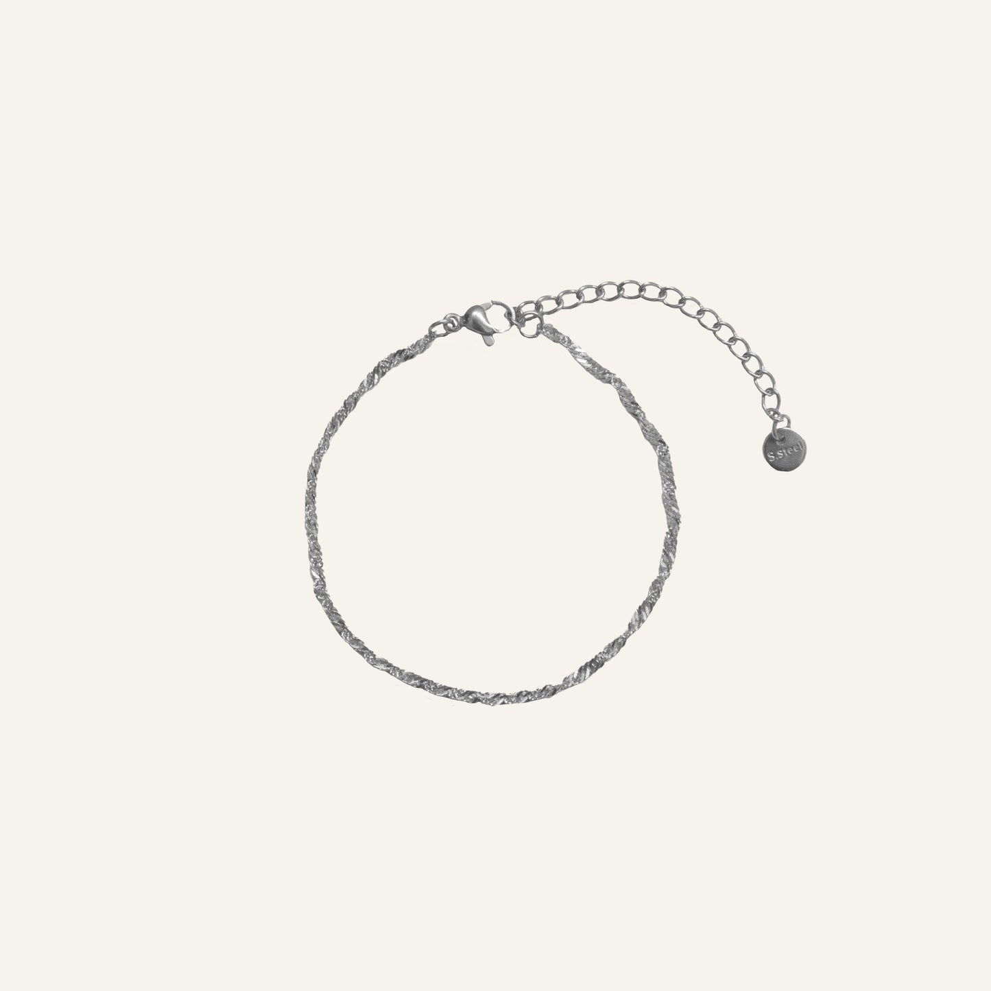 SMALL TWIST ARMBAND ZILVER