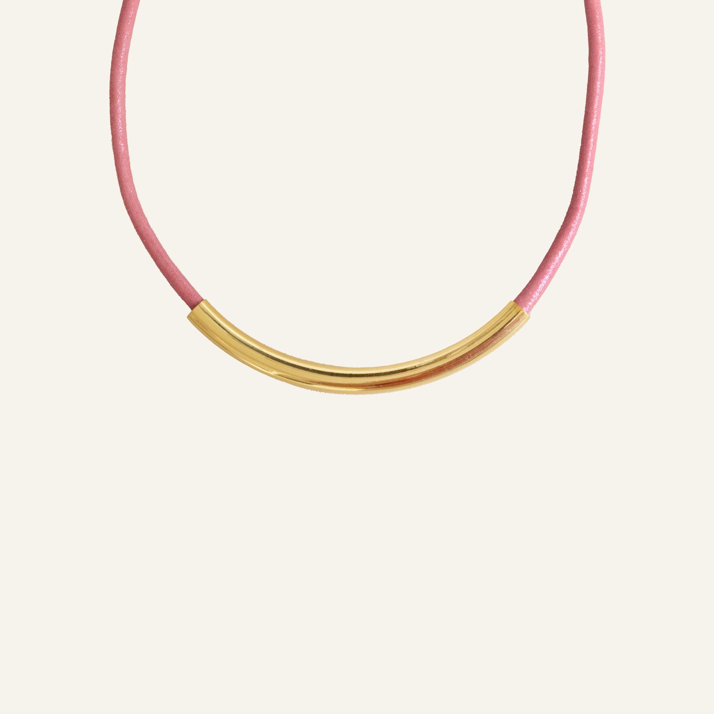 STATEMENT KOORD KETTING - ROZE/GOUD