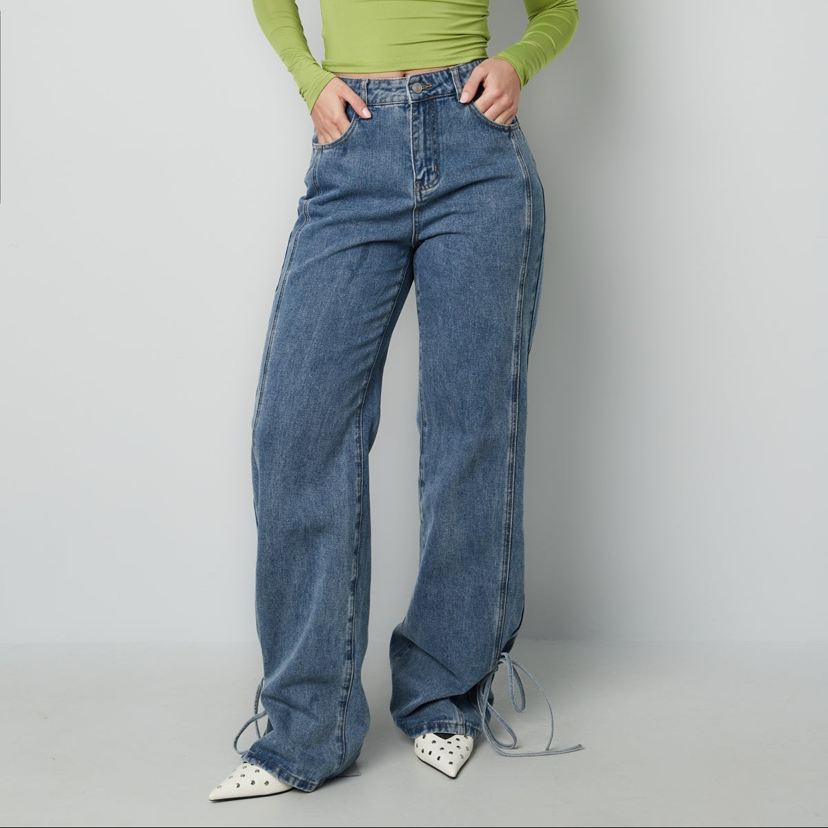 STRAIGHT KNOT JEANS