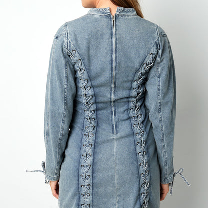 BRAIDED DENIM JURK