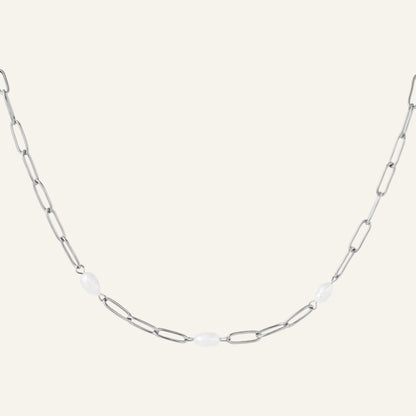 3 PEARLS KETTING - ZILVER