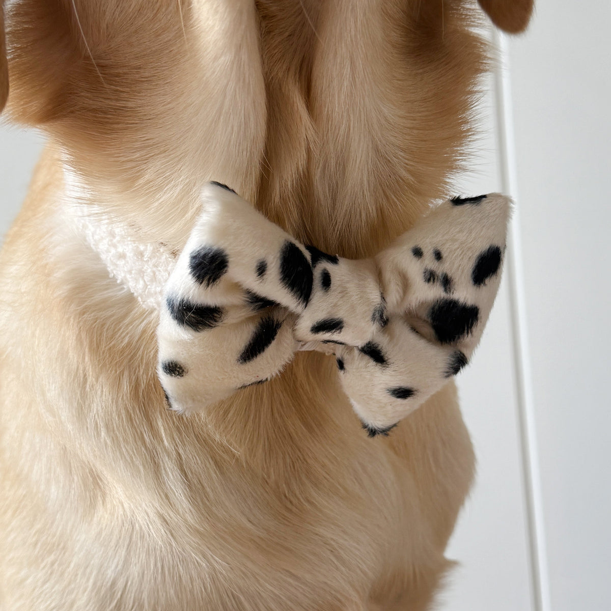 STRIKJE FLUFFY DOTS - WIT/ZWART