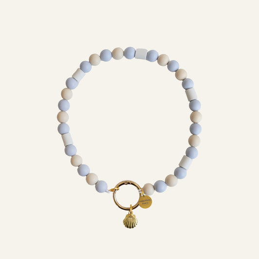 BEADS ANTI-TEKEN HONDENKETTING - BLAUW/GOUD