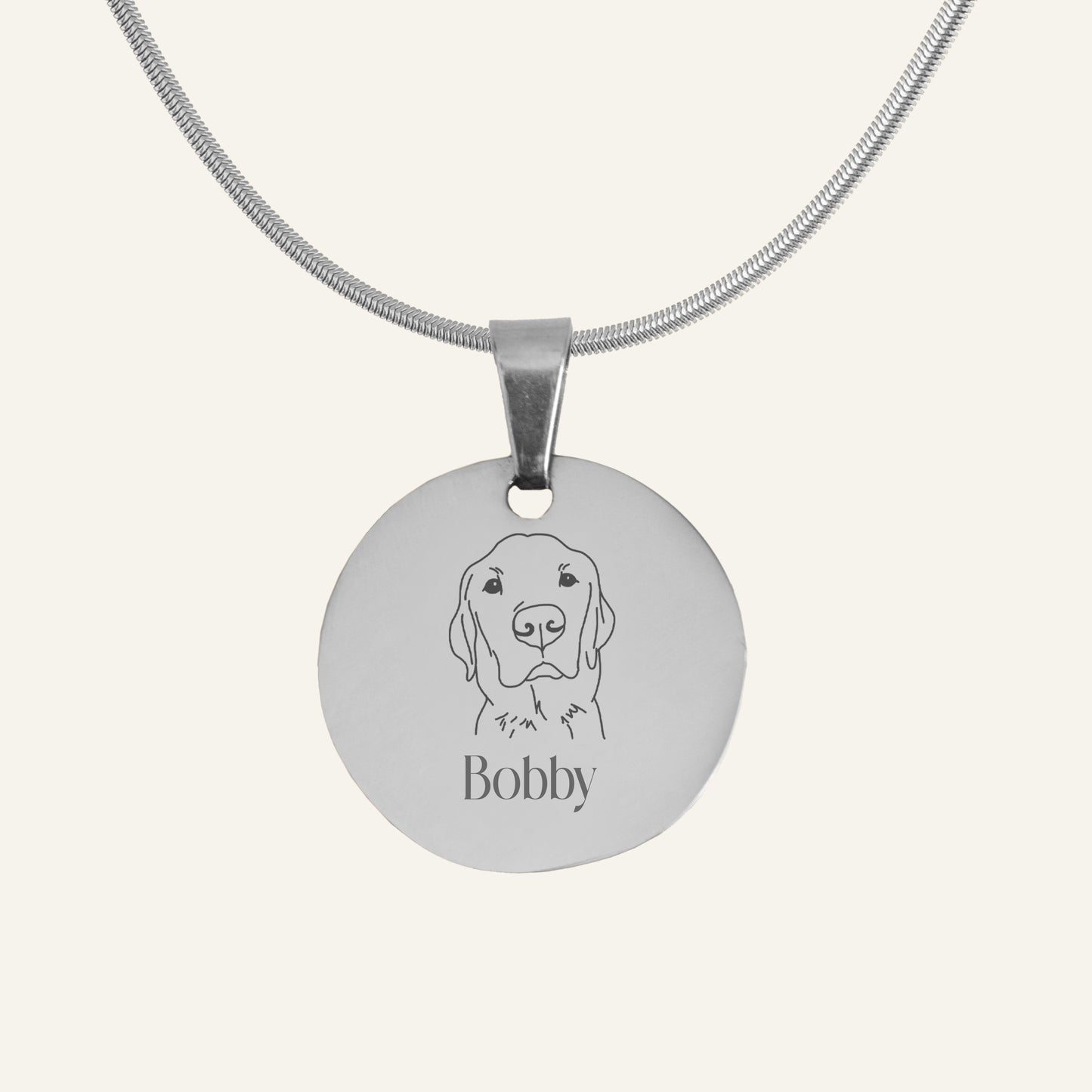 GEGRAVEERDE KETTING MET ILLUSTRATIE #2 - ZILVER