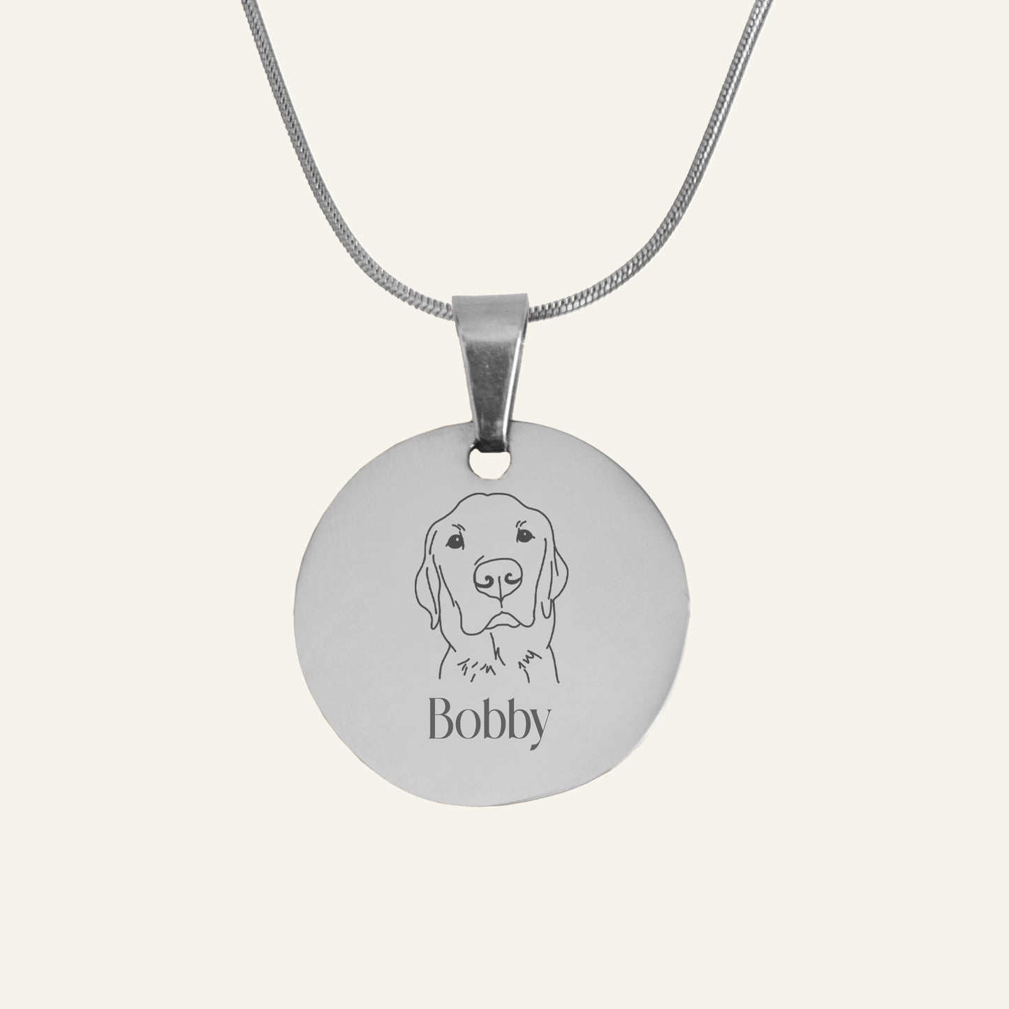 GEGRAVEERDE KETTING MET ILLUSTRATIE #2 - ZILVER