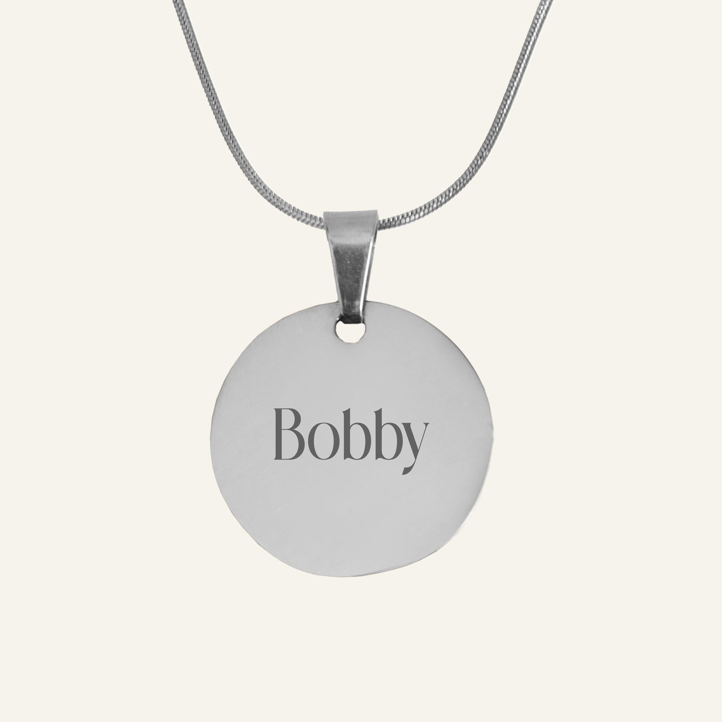 GEGRAVEERDE KETTING MET NAAM #2 - ZILVER