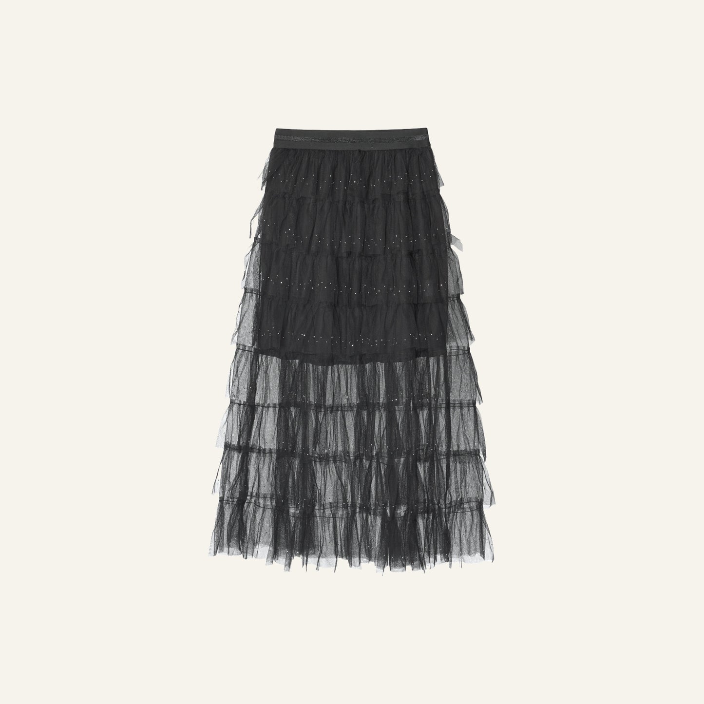 BOHO STUDS SKIRT - ZWART