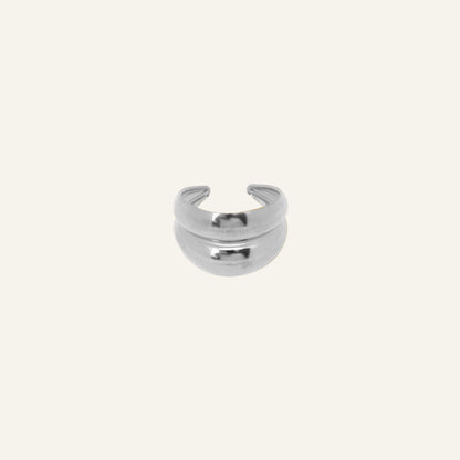 BOLD DOUBLE RING SILVER