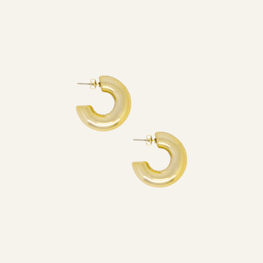 BOLD SIMPLE EARRINGS GOLD