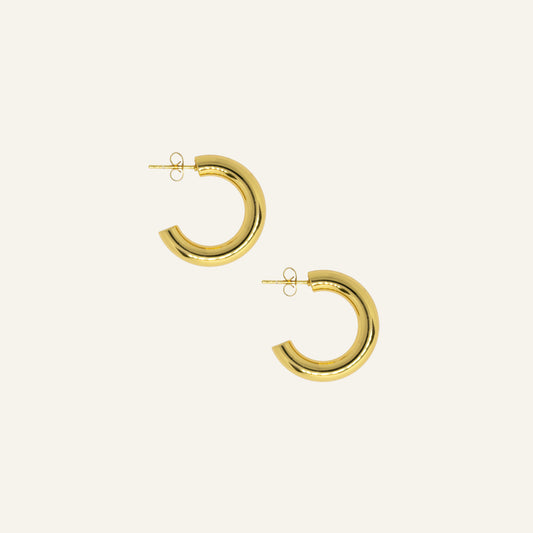 BOLD SIMPLE EARRINGS GOLD