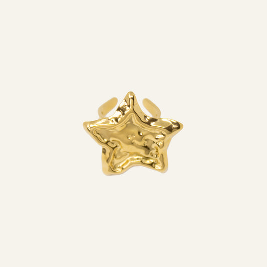 BOLD STAR RING GOUD