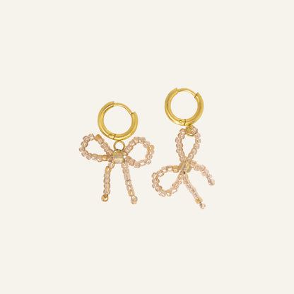 BOW BEADS CREOLES - GOLD