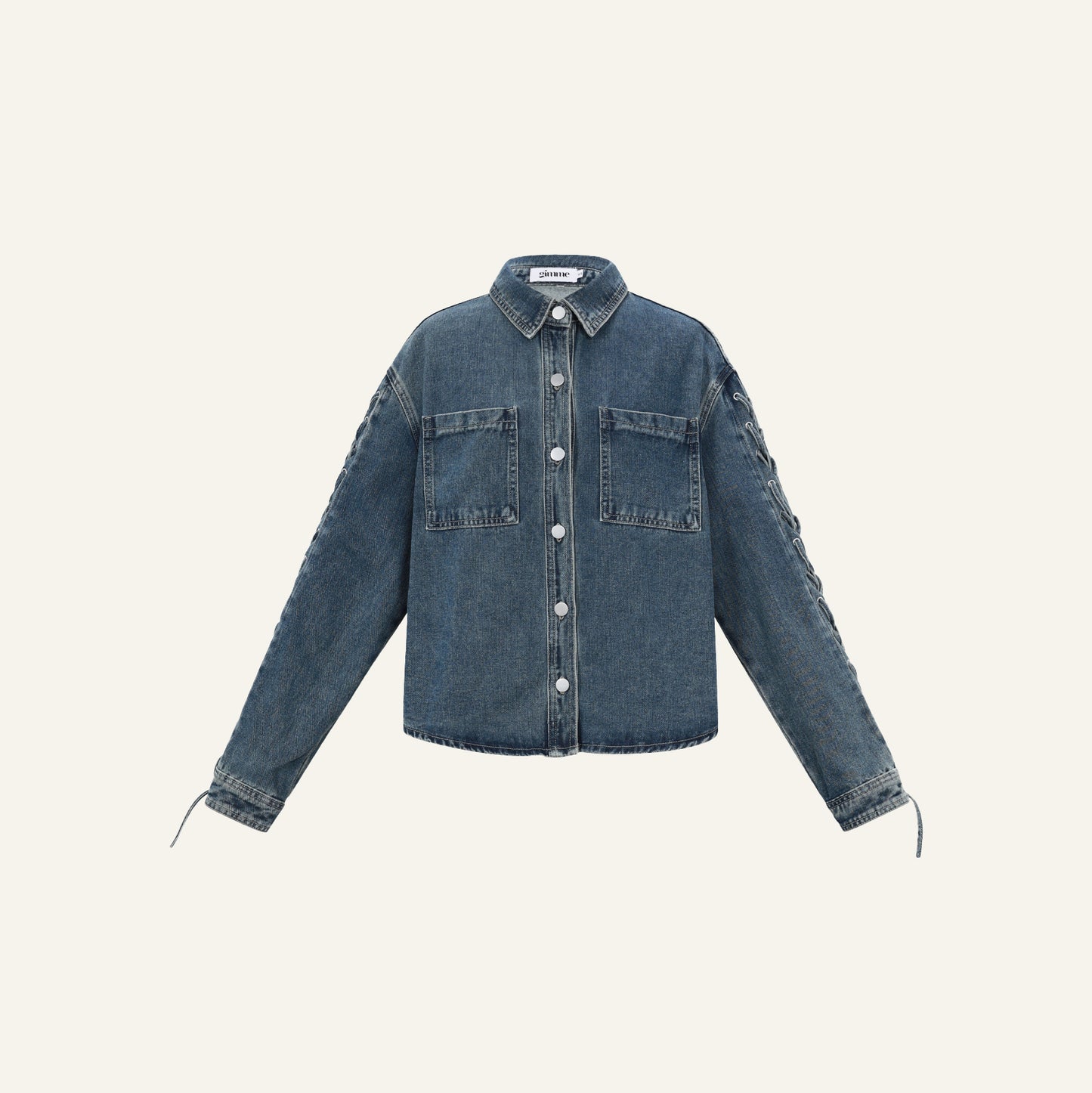 BRAIDED JACKET - BLAUW