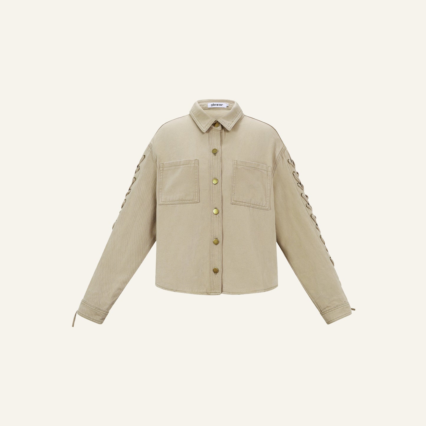 BRAIDED JACKET - BEIGE