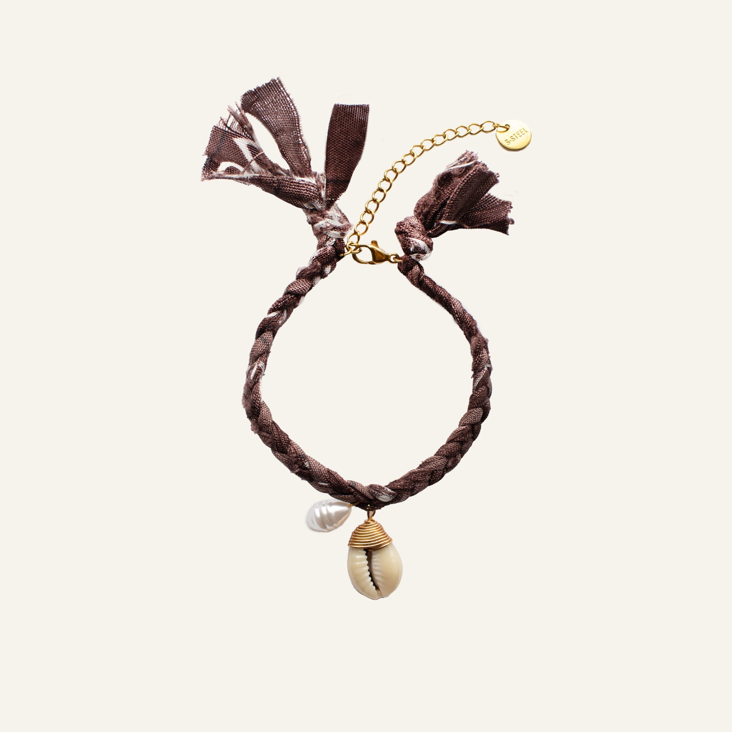 LIGHT BROWN BANDANA BRACELET