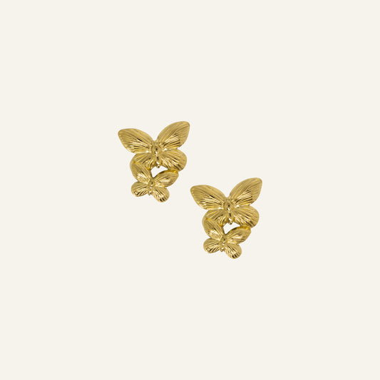 BUTTERFLY OORBELLEN GOUD