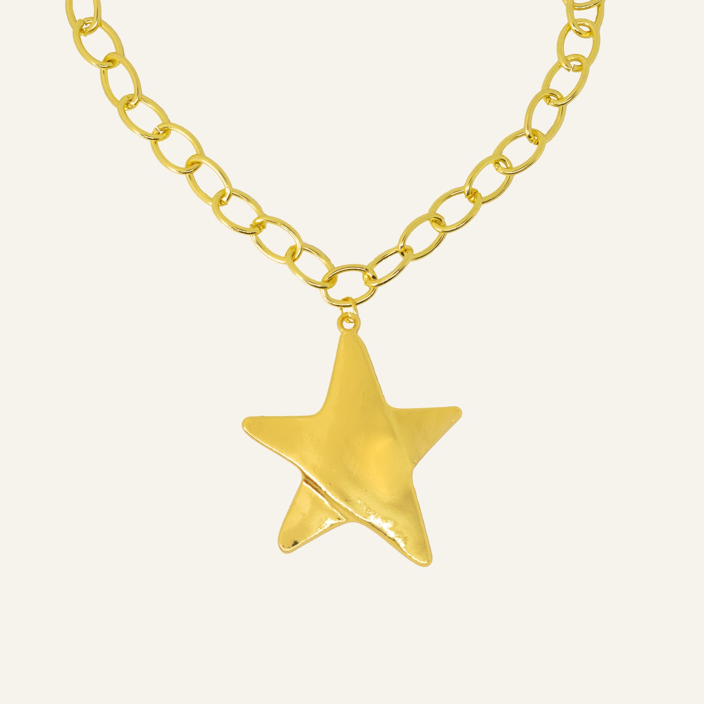 CHUNKY STAR KETTING GOUD