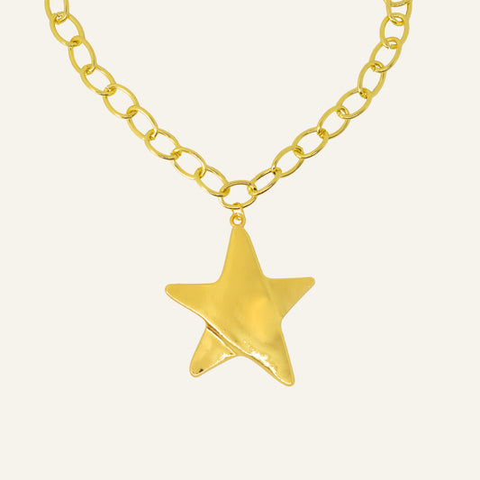 CHUNKY STAR KETTING GOUD