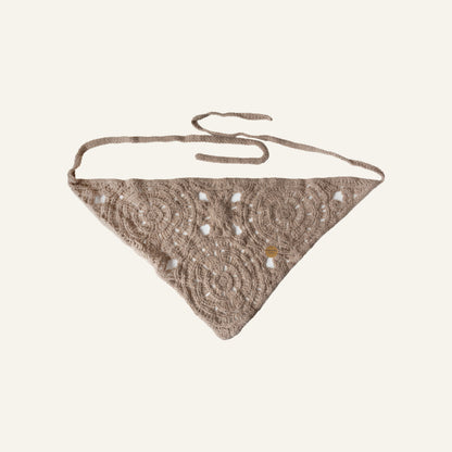 CROCHET BANDANA - BROWN