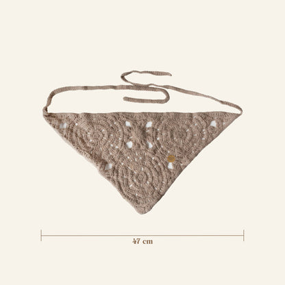 CROCHET BANDANA - BROWN