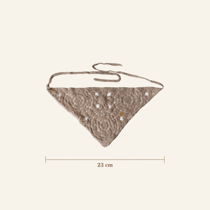 CROCHET BANDANA - BROWN