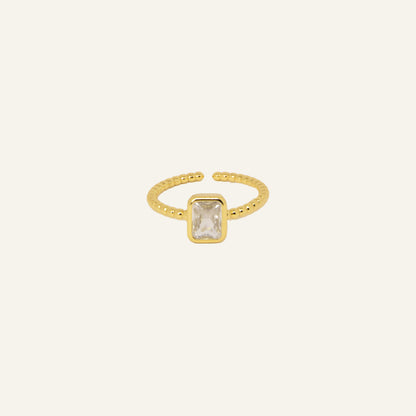 CUBIC ZIRKONIA RING - GOUD